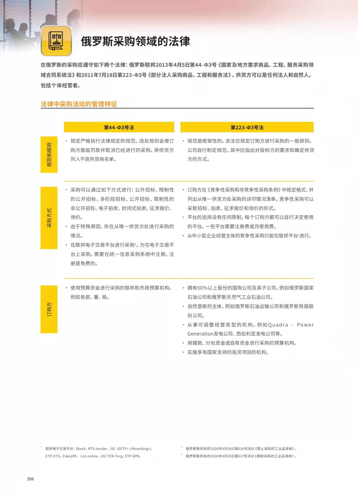 俄罗斯服务、设备和物资采购业务流程