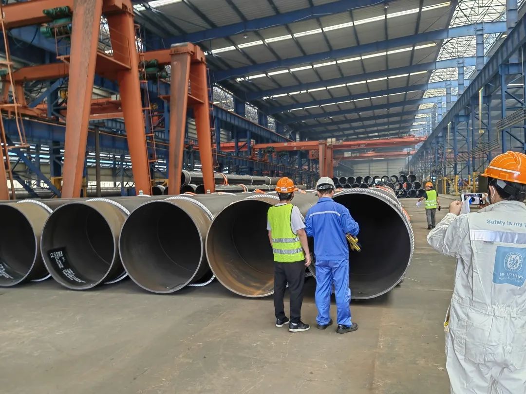 中油管道物装公司组织开展塞浦路斯项目第一批桩管出厂检验