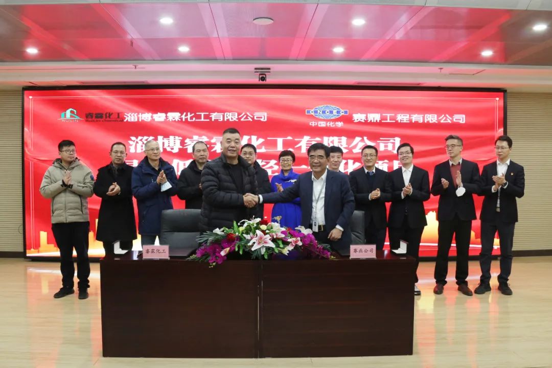 中国化学赛鼎公司与淄博睿霖化工有限公司举行绿色低碳烯烃一体化项目签约仪式